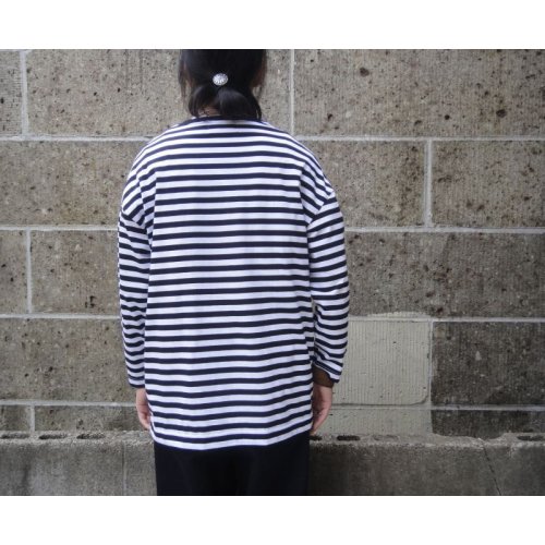 他の写真2: VINCENT ET MIREILLE (ヴァンソン エ ミレイユ) 3/4 CREW NECK STRIPED BIG T-SHIRT ボーダー