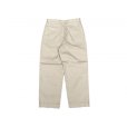 画像2: RICCARDO METHA (リカルドメッサ) ONE TUCK WIDE TROUSERS COTTON LINEN ベージュ (2)