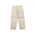 画像1: RICCARDO METHA (リカルドメッサ) ONE TUCK WIDE TROUSERS COTTON LINEN ベージュ (1)