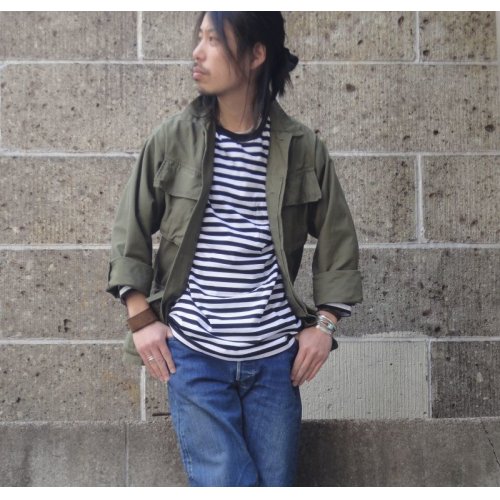 他の写真3: VINCENT ET MIREILLE (ヴァンソン エ ミレイユ) 3/4 CREW NECK STRIPED BIG T-SHIRT ボーダー