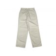 画像4: RICCARDO METHA (リカルドメッサ) ONE TUCK WIDE TROUSERS TWILL ベージュ (カーキ)