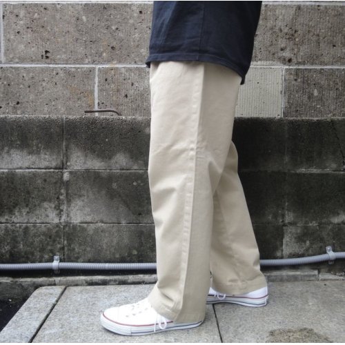 他の写真2: RICCARDO METHA (リカルドメッサ) ONE TUCK WIDE TROUSERS TWILL ベージュ (カーキ)