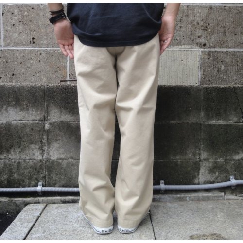 他の写真3: RICCARDO METHA (リカルドメッサ) ONE TUCK WIDE TROUSERS TWILL ベージュ (カーキ)