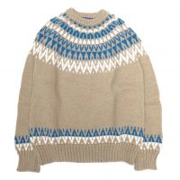 GUERNSEY WOOLLENS (ガンジーウーレンズ) ICEMAN CREW NECK ベージュ