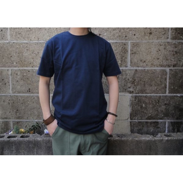 画像1: Article 10. (アーティクルテン.) S/S ROUND NECK SUPIMA COTTON T-SHIRTS ネイビー