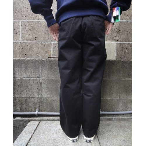 他の写真3: RICCARDO METHA (リカルドメッサ) 1TUCK WIDE TROUSERS DRAGON TWILL ブラック