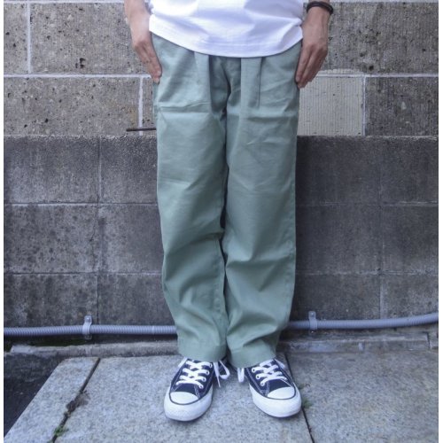 他の写真1: RICCARDO METHA (リカルドメッサ) ONE TUCK WIDE TROUSERS COTTON LINEN ミント