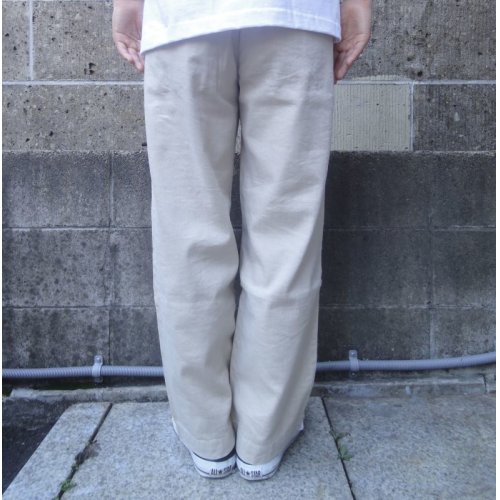 他の写真3: RICCARDO METHA (リカルドメッサ) ONE TUCK WIDE TROUSERS COTTON LINEN ベージュ