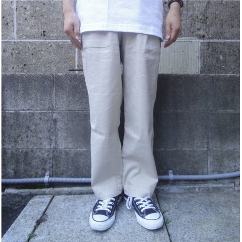 他の写真1: RICCARDO METHA (リカルドメッサ) ONE TUCK WIDE TROUSERS COTTON LINEN ベージュ