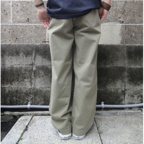 他の写真3: RICCARDO METHA (リカルドメッサ) 1TUCK WIDE TROUSERS TWILL オリーブ