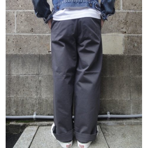 他の写真3: RICCARDO METHA (リカルドメッサ) 1TUCK WIDE TROUSERS DRAGON TWILL チャコール