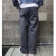 画像3: RICCARDO METHA (リカルドメッサ) 1TUCK WIDE TROUSERS DRAGON TWILL チャコール (3)