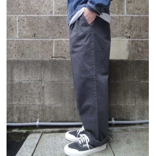 他の写真2: RICCARDO METHA (リカルドメッサ) 1TUCK WIDE TROUSERS DRAGON TWILL チャコール