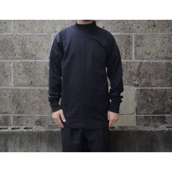 画像1: LIFEWEAR (ライフウェア) LONG SLEEVE MOCK NECK TEE ブラック