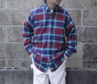 Deadstock 90's CLEVE (クリーブ) ライトフランネルシャツ A PLAID washed