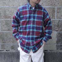 Deadstock 90's CLEVE (クリーブ) ライトフランネルシャツ A PLAID washed