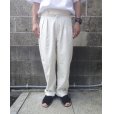 画像1: RICCARDO METHA (リカルドメッサ) 2TUCK BELTLESS TROUSERS オフホワイト (1)