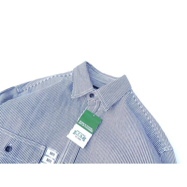 画像2: KEY (キー) Long Sleeve Button Front Logger Shirt ヒッコリーストライプ