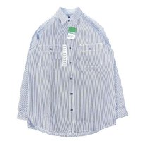 KEY (キー) Long Sleeve Button Front Logger Shirt ヒッコリーストライプ