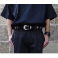 画像3: TORY LEATHER (トリーレザー) Nickel Bits Belt ブラック / ニッケル (3)