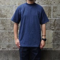 CalCru (カルクルー) 5.5oz Adult 1/16 microstripe T-shirt ネイビー