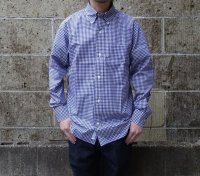 GAMBERT SHIRT (ギャンバートシャツ) B/D SHIRT BROADCLOTH GINGHAM CHECKS ネイビーギンガム