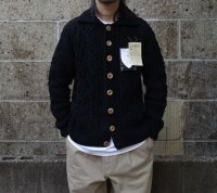 INVERALLAN (インバーアラン) 3A Lumber Cardigan Denim Cotton ブラックデニム