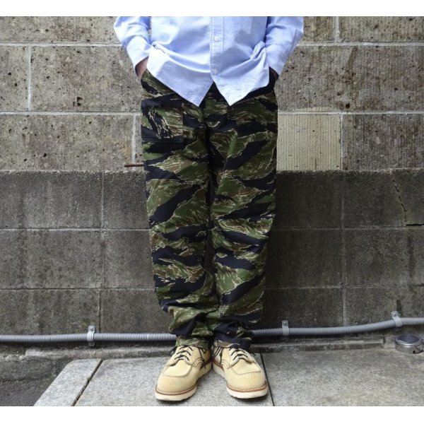 画像1: GUNG HO (ガンホー) TAPER FIT 4Pocket Fatigues GreenTigerStripe RipStop タイガーストライプ