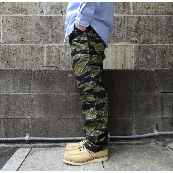 画像2: GUNG HO (ガンホー) TAPER FIT 4Pocket Fatigues GreenTigerStripe RipStop タイガーストライプ