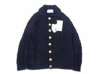 INVERALLAN (インバーアラン) 3A Lumber Cardigan Denim Cotton ブラックデニム