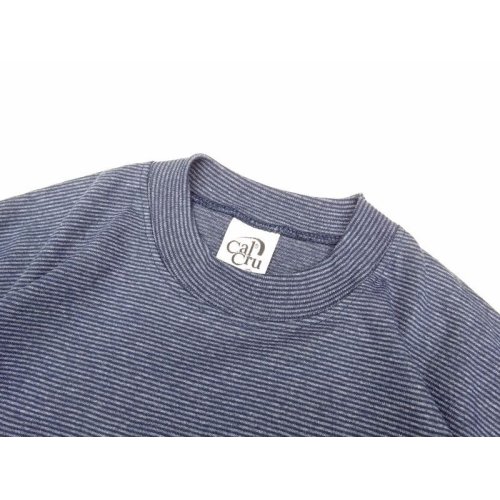 他の写真3: CalCru (カルクルー) 5.5oz Adult 1/16 microstripe T-shirt ネイビー
