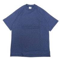 CalCru (カルクルー) 5.5oz Adult 1/16 microstripe T-shirt ネイビー