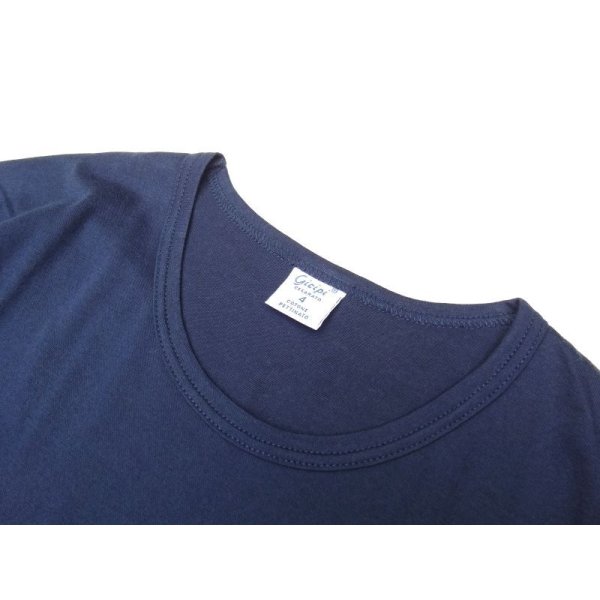 画像3: gicipi (ジチピ) CREW NECK POCKET T-Shirt ネイビー