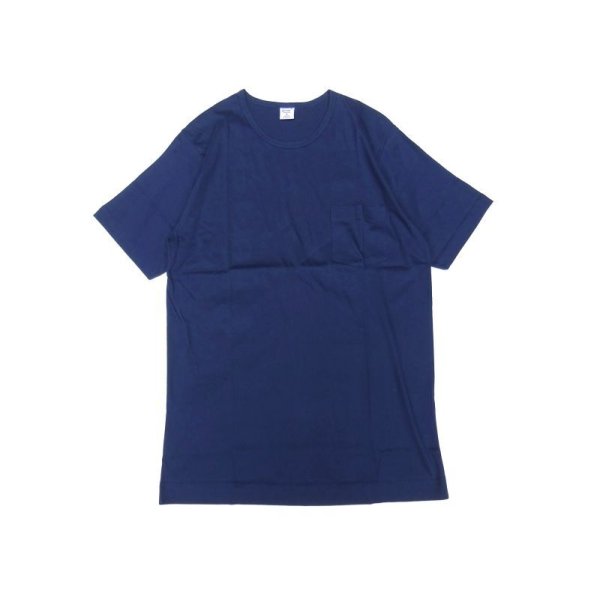 画像1: gicipi (ジチピ) CREW NECK POCKET T-Shirt ネイビー