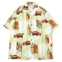 TWO PALMS (トゥーパームス) S/S Hawaiian Shirt / Rayon WOODY ベージュ