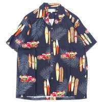 TWO PALMS (トゥーパームス) S/S Hawaiian Shirt / Rayon WOODY ブラック