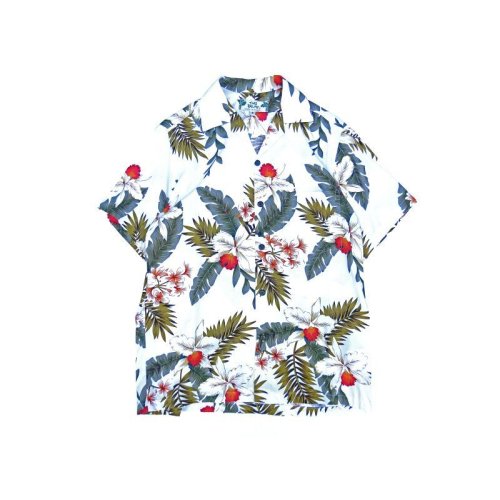 他の写真1: TWO PALMS (トゥーパームス) S/S Hawaiian Shirt HAWAIIAN ORCHID ホワイト