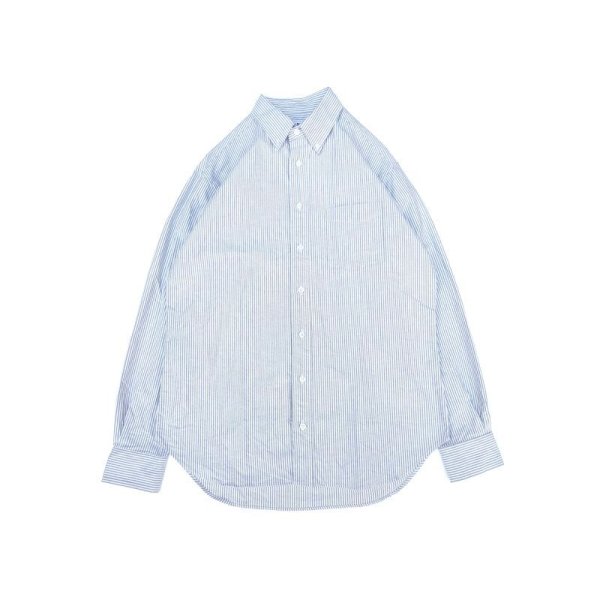 画像1: SERO (セロ ) B.D. REGULAR SHIRT OXFORD STRIPE ネイビーストライプ