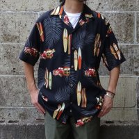 TWO PALMS (トゥーパームス) S/S Hawaiian Shirt / Rayon WOODY ブラック