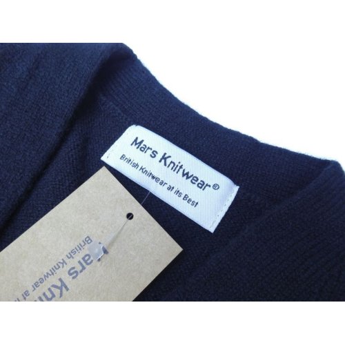 他の写真3: Mars Knitwear (マーズニットウェア) LAMBSWOOL V-NECK 2PKT CARDIGAN ブラック