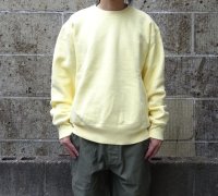 MADE BLANKS (メイドブランクス) VARSITY CREW NECK REACTIVE DYE イエロー