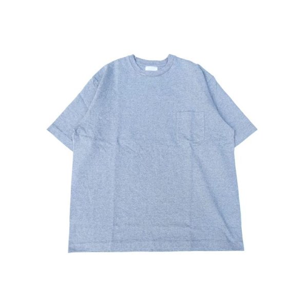 画像1: MIDA (ミダ) CREW NECK POCKET TEE S/S ヘザーグレー