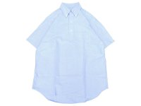 SERO (セロ ) B.D. SHORT SLEEVE PO SHIRT OXFORD ブルー