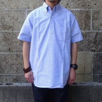 SERO (セロ ) B.D. SHORT SLEEVE PO SHIRT OXFORD ブルー