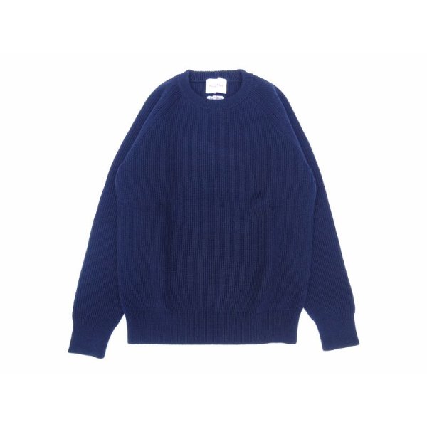 画像1: VINCENT ET MIREILLE (ヴァンソンエミレイユ) CREW NECK SWEATER 8GG AZE ネイビー