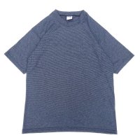 CalCru (カルクルー) 5.5oz Adult 1/16 microstripe T-shirt ブラック