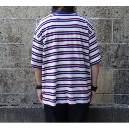 他の写真3: THOUSAND MILE (サウザンドマイル) SHORT SLEEVE MULTI BORDER T-SHIRT 白×赤×紺×青