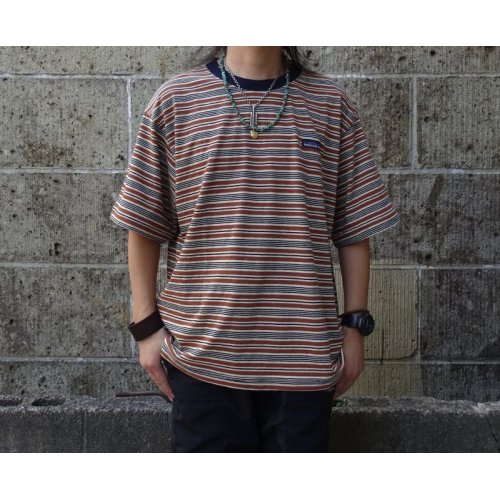 他の写真1: THOUSAND MILE (サウザンドマイル) SHORT SLEEVE MULTI BORDER T-SHIRT 茶×薄茶×紺