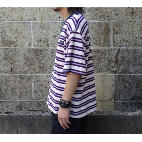 他の写真2: THOUSAND MILE (サウザンドマイル) SHORT SLEEVE MULTI BORDER T-SHIRT 白×赤×紺×青