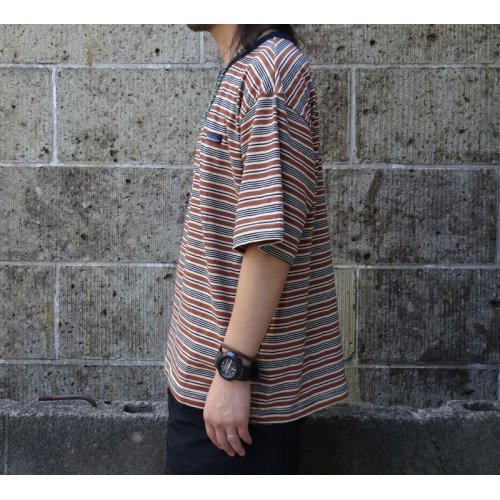 他の写真2: THOUSAND MILE (サウザンドマイル) SHORT SLEEVE MULTI BORDER T-SHIRT 茶×薄茶×紺